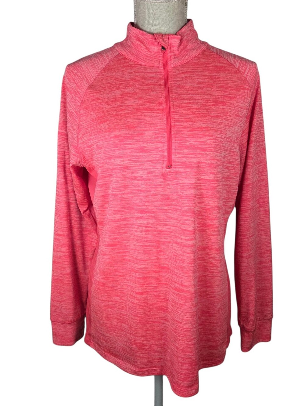 🔥4/$20 Pro Player Athletic Track Shirt Medium Pink -Long Sleeve -Half Zip
